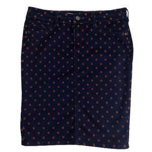 Pilcro and Letterpress Blue Red Polka Dot Skirt Size 28 Anthropologie Women